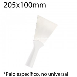 Espátula alimentaria para palo 205x100mm blanca