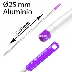 Mango alimentaria aluminio 1360 mm violeta