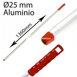 Mango alimentaria aluminio ligero 1360 mm rojo