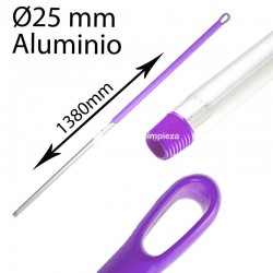 Mango alimentaria aluminio 1380 mm violeta