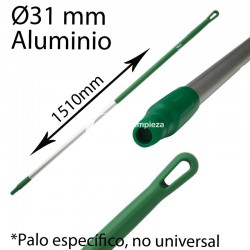 Mango alimentaria aluminio 1510mm verde