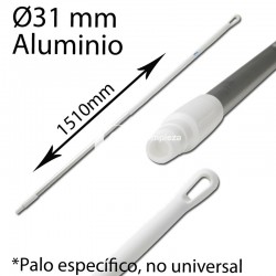 Mango alimentaria aluminio 1510mm blanco