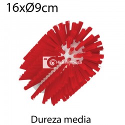 Cepillo limpiatubos alim sin palo 160x90mm medio rojo