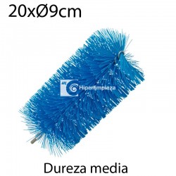 Cepillo limpiatubos alim sin palo 90mm medio azul
