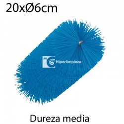 Cepillo limpiatubos alim sin palo 60mm medio azul