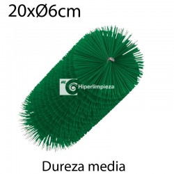 Cepillo limpiatubos alim sin palo 60mm medio verde