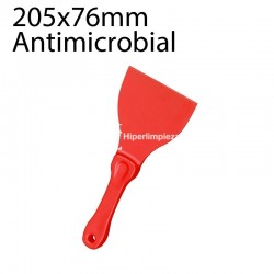 Espátula alimentaria antimicrobial 205x76mm roja