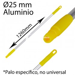 Mango alimentaria aluminio 1260mm amarillo
