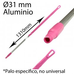 Mango alimentaria aluminio 1310mm rosa
