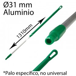 Mango alimentaria aluminio 1310mm verde