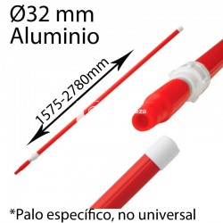 Mango telescópico alimentaria aluminio 1575-2780mm rojo