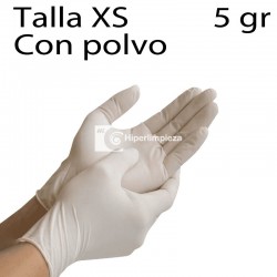 1000 guantes látex blanco con polvo TXS